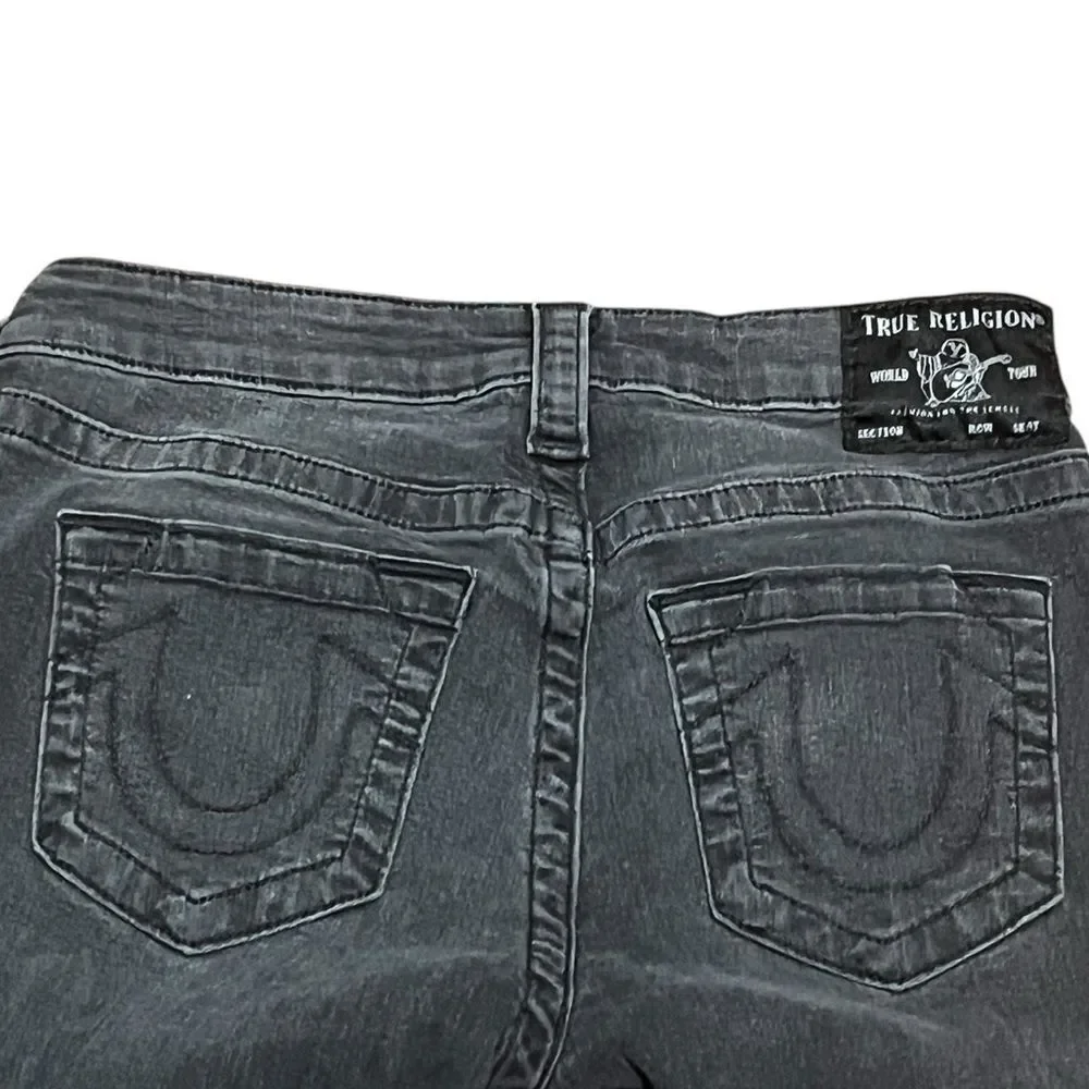 True Religion‎ Women's Halle Dark Gray Super Skinny Jeans, Size 27